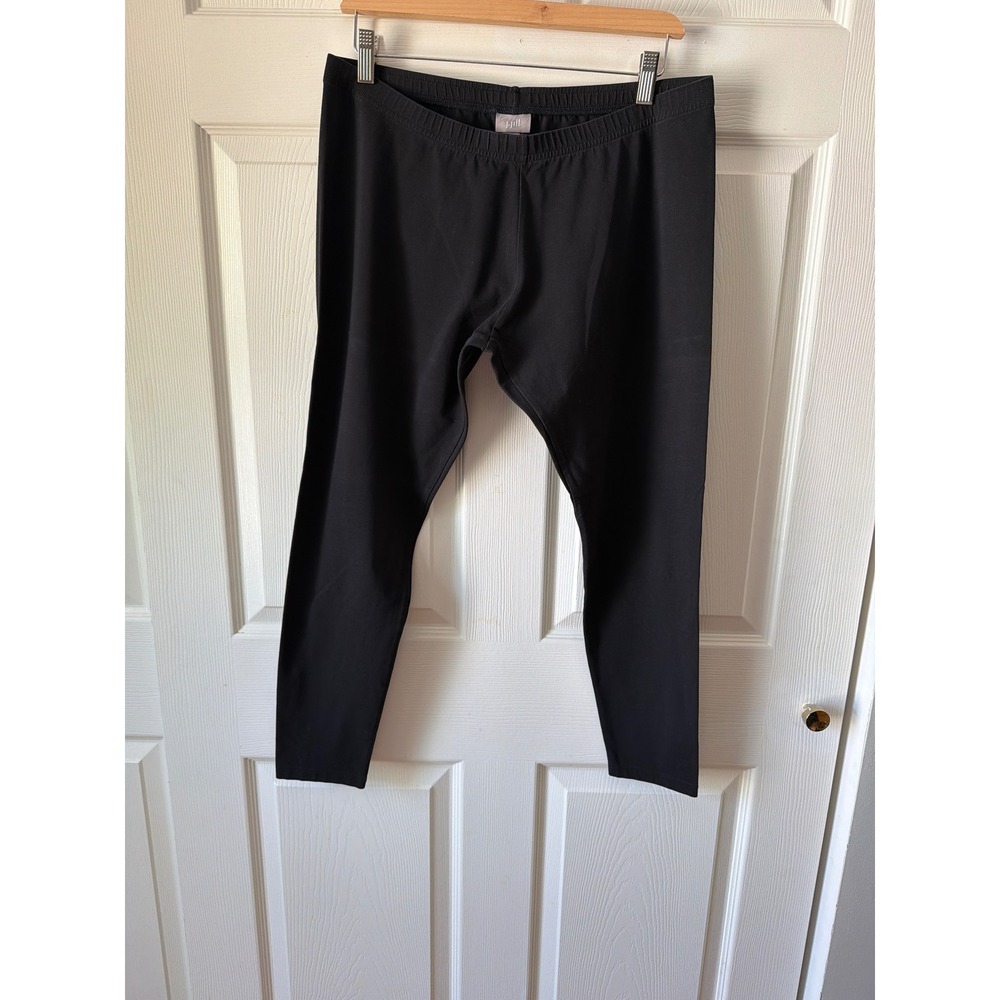 J. Jill Leggings L Black Cotton Stretch Casual Minimalist Capsule